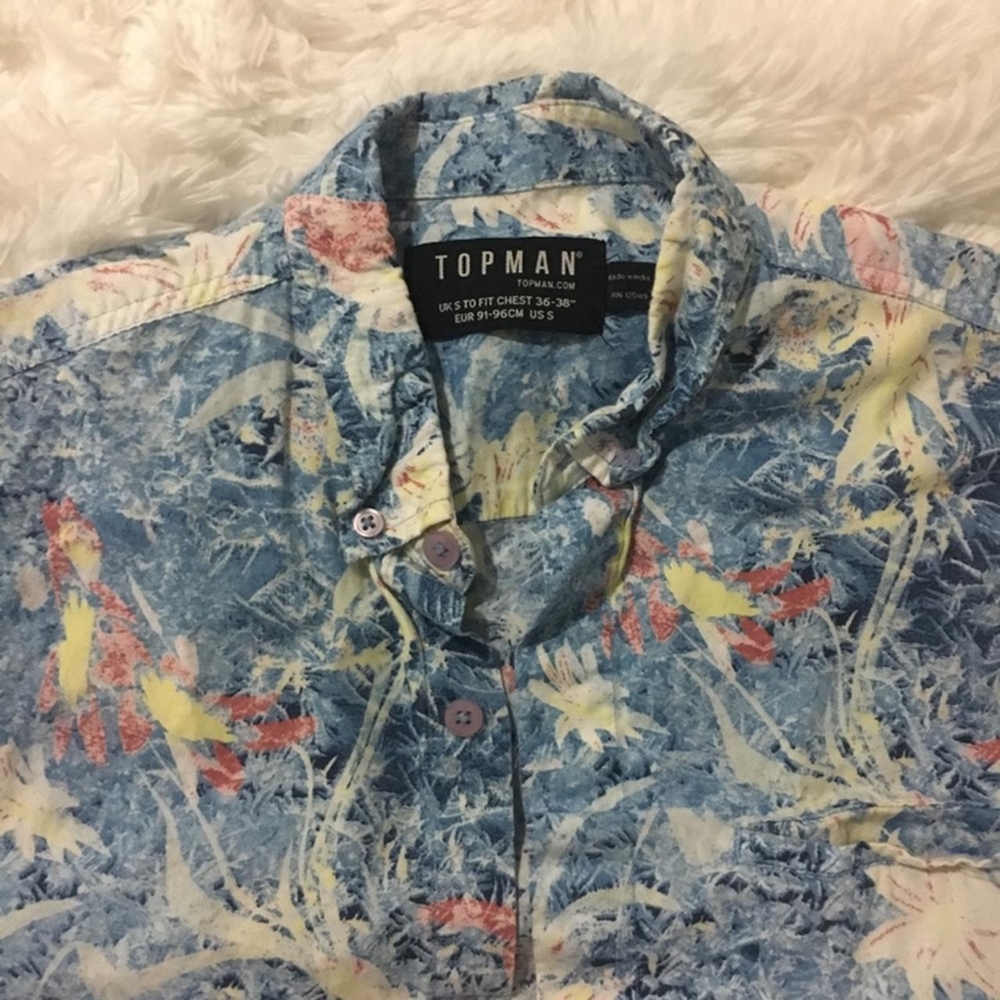 Top man Button Up top